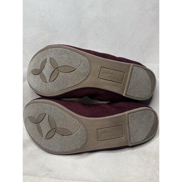DexFlex Comfort Ballet Flats Women’s Size 10 Burgundy Knit Slip On Memory Foam - Picture 10 of 10